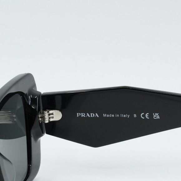 NEWEST PRADA PR08YSF 1AB5S0 BLACK DARK GREY SUNGLASSES - Picture 7 of 12